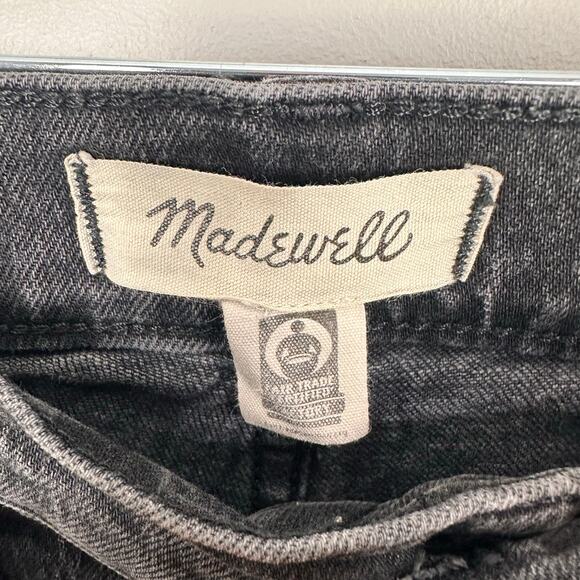 Madewell Mid-rise The Perfect Vintage Jean in Lunar wash Distressed Black Sz 26 - Picture 9 of 15